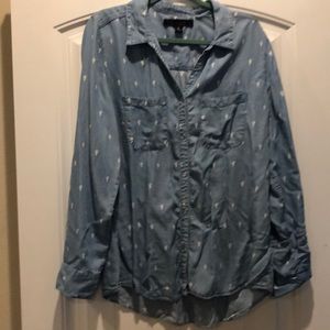 Tinsel Cactus Button-Up Blouse